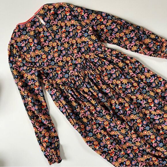 BODEN Trim Detail Maxi Dress Black, Multi Flora Bloom 4 - Picture 12 of 14